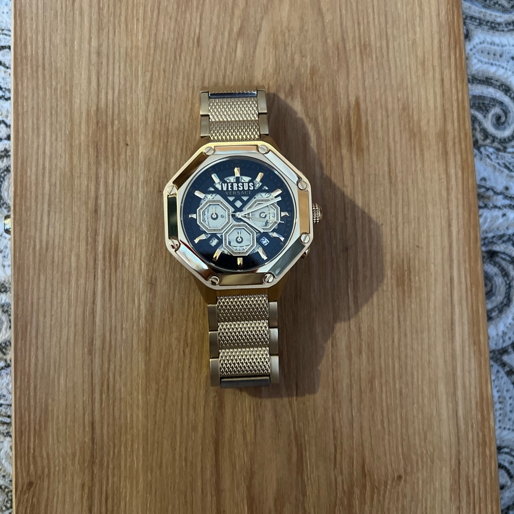 Versus Versace Gold and Black Men's Watch - Picture 6 of 8